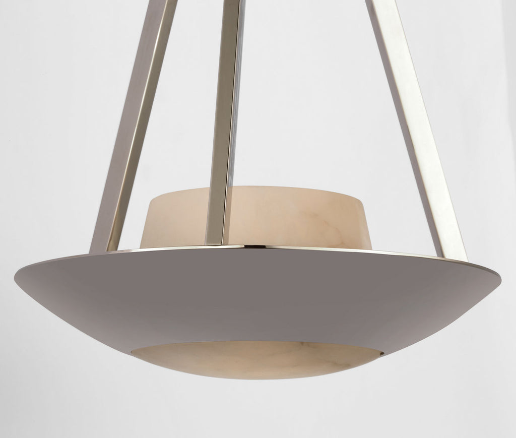 Divina 19" Floating Bowl Sconce | Polished Nickel | Alabaster