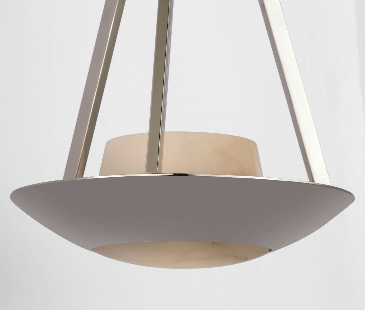 Divina 19" Floating Bowl Sconce | Polished Nickel | Alabaster
