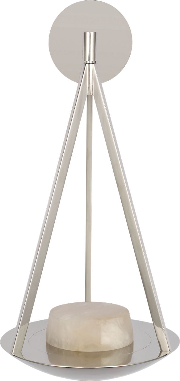 Divina 19" Floating Bowl Sconce | Polished Nickel | Alabaster