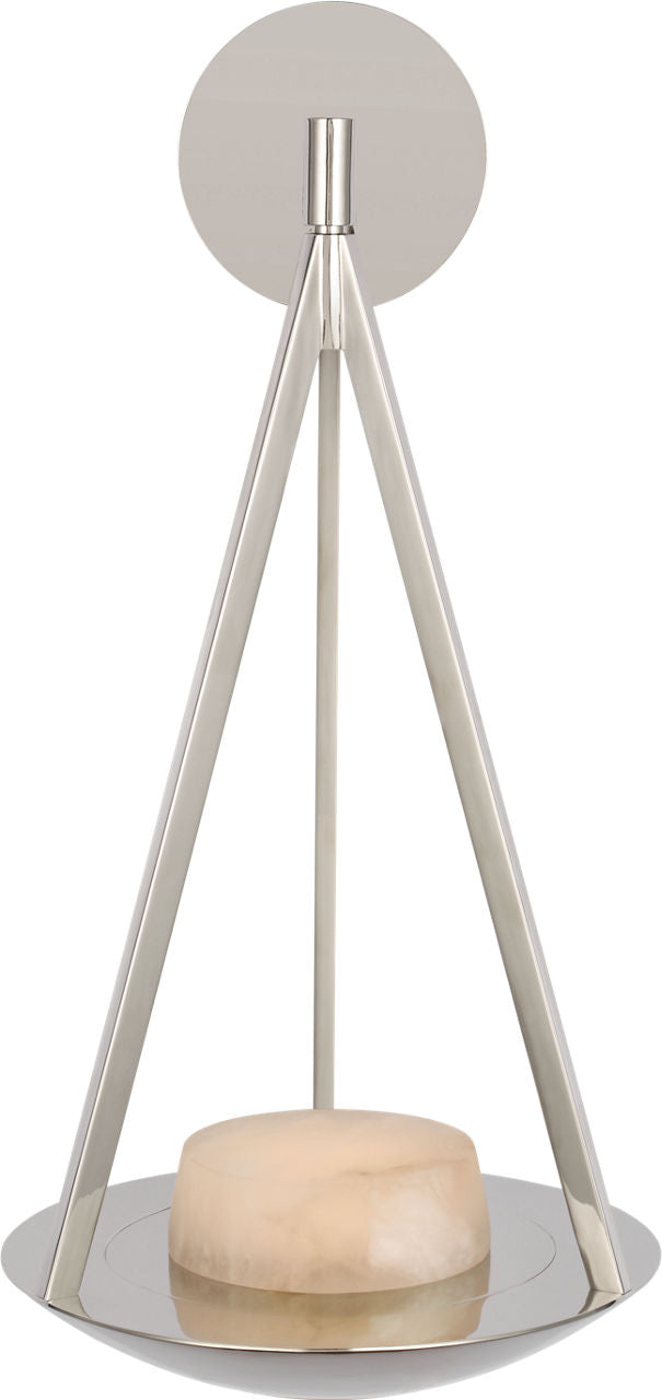 Divina 19" Floating Bowl Sconce | Polished Nickel | Alabaster