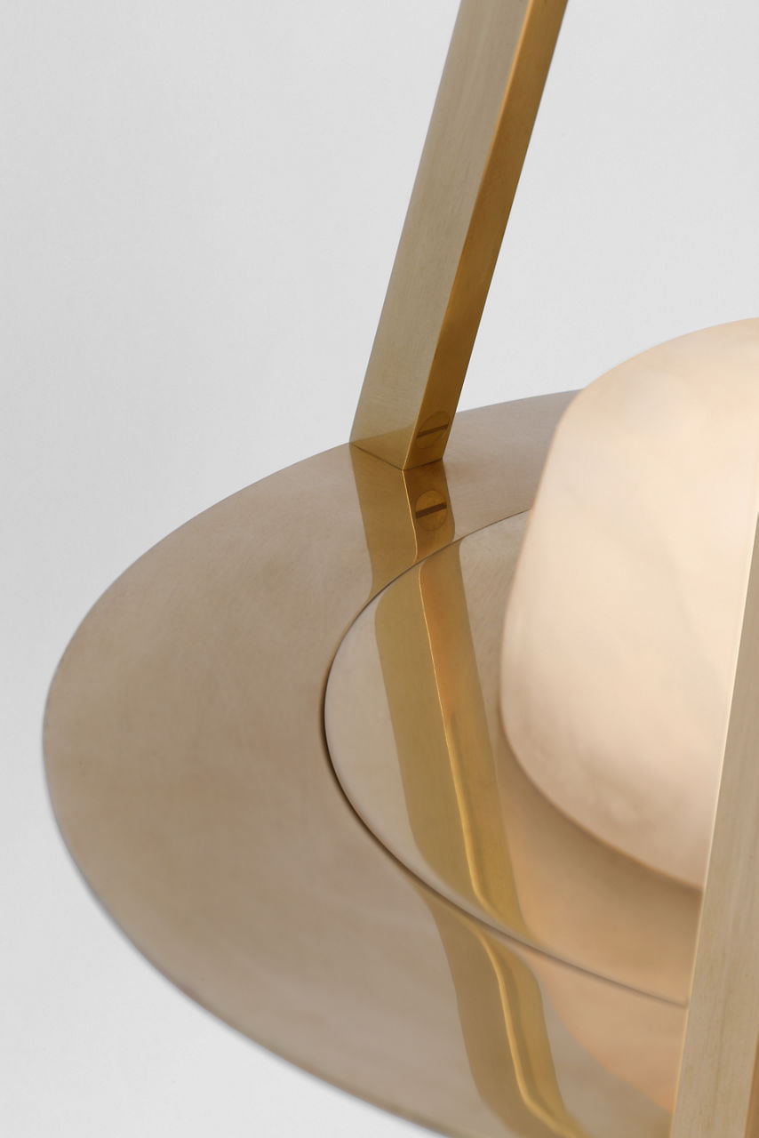 Divina 19" Floating Bowl Sconce | Soft Brass | Alabaster