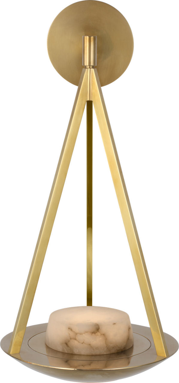 Divina 19" Floating Bowl Sconce | Soft Brass | Alabaster