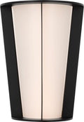 Phinn 12" Tapered Sconce | Modern Iron | White Glass