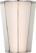 Phinn 12" Tapered Sconce | Polished Nickel | White Glass