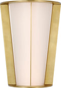 Phinn 12" Tapered Sconce | Soft Brass | White Glass