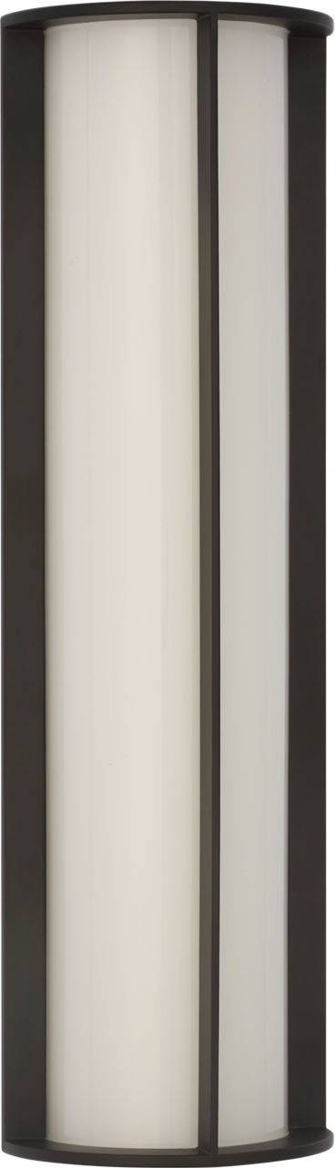 Phinn 18" Linear Bath Sconce | Modern Iron | White Glass