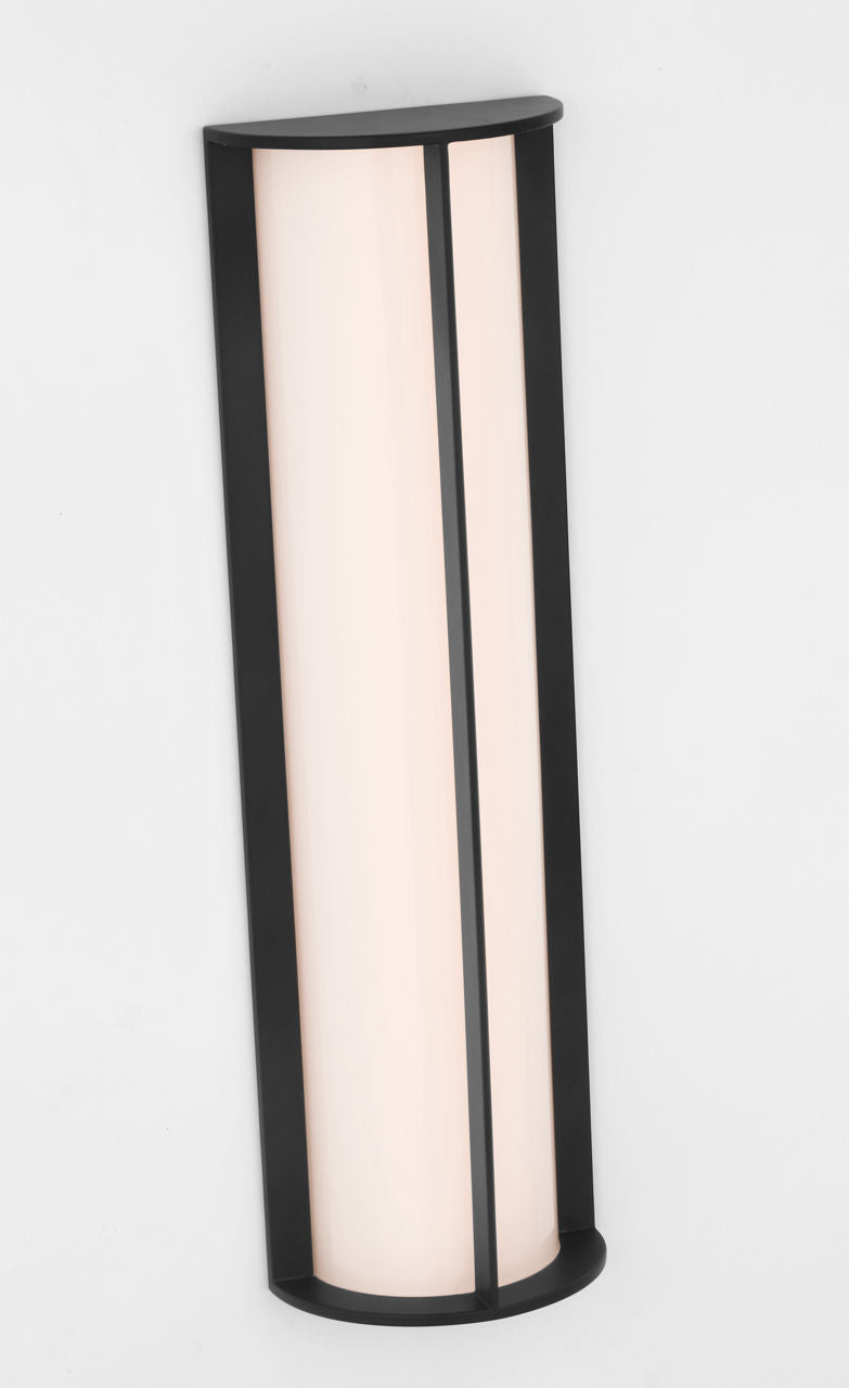 Phinn 18" Linear Bath Sconce | Modern Iron | White Glass
