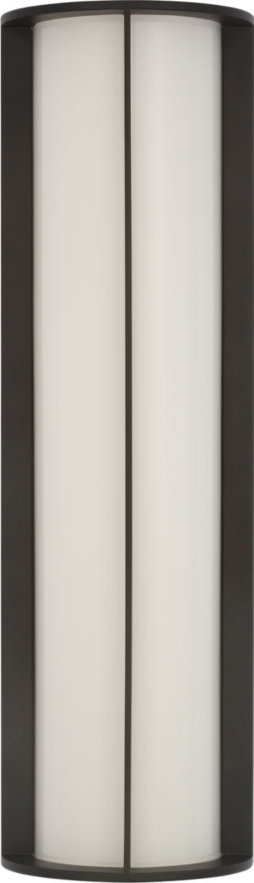 Phinn 18" Linear Bath Sconce | Modern Iron | White Glass
