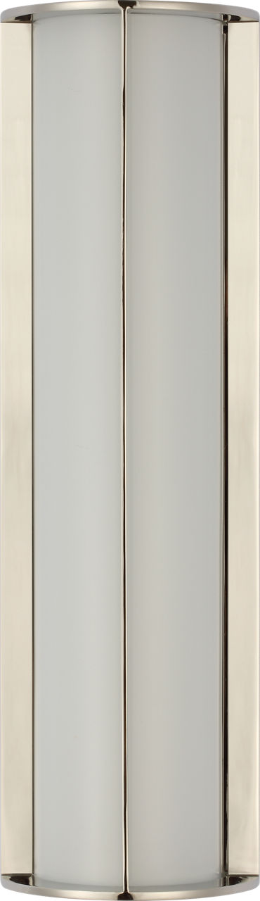 Phinn 18" Linear Bath Sconce | Polished Nickel | White Glass