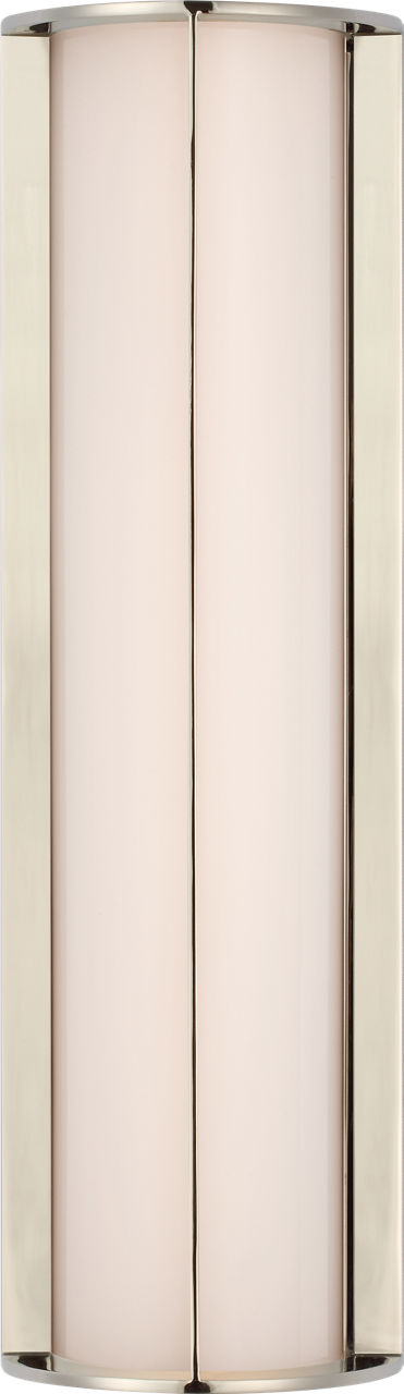 Phinn 18" Linear Bath Sconce | Polished Nickel | White Glass