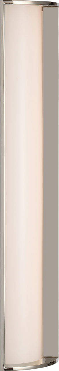 Phinn 18" Linear Bath Sconce | Polished Nickel | White Glass