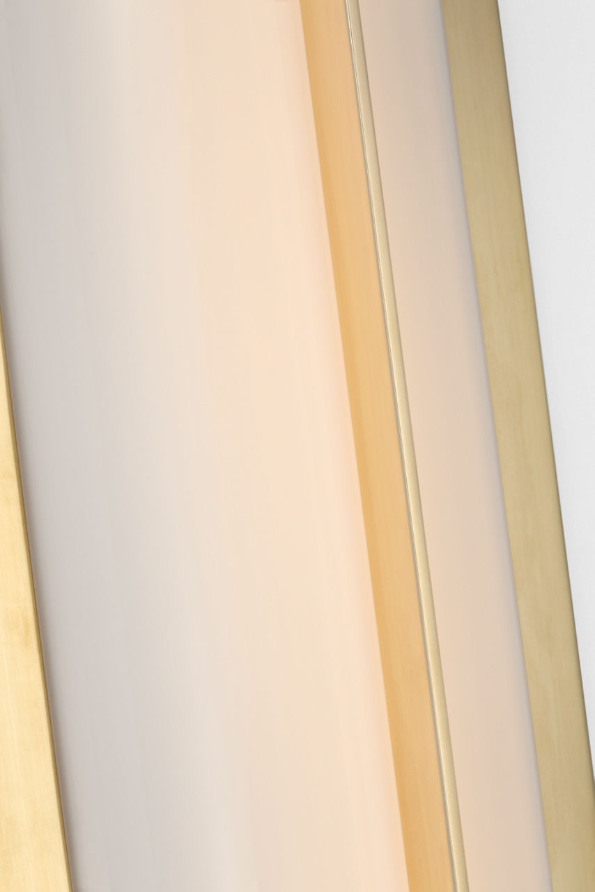 Phinn 18" Linear Bath Sconce | Soft Brass | White Glass