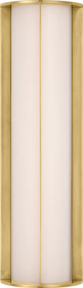 Phinn 18" Linear Bath Sconce | Soft Brass | White Glass