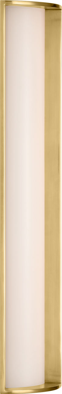 Phinn 18" Linear Bath Sconce | Soft Brass | White Glass