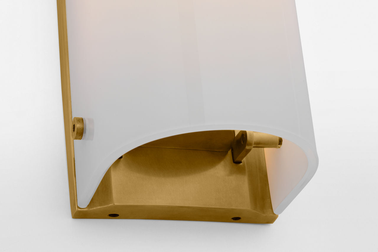Penhold 24" Bath Light | Soft Brass | White Glass