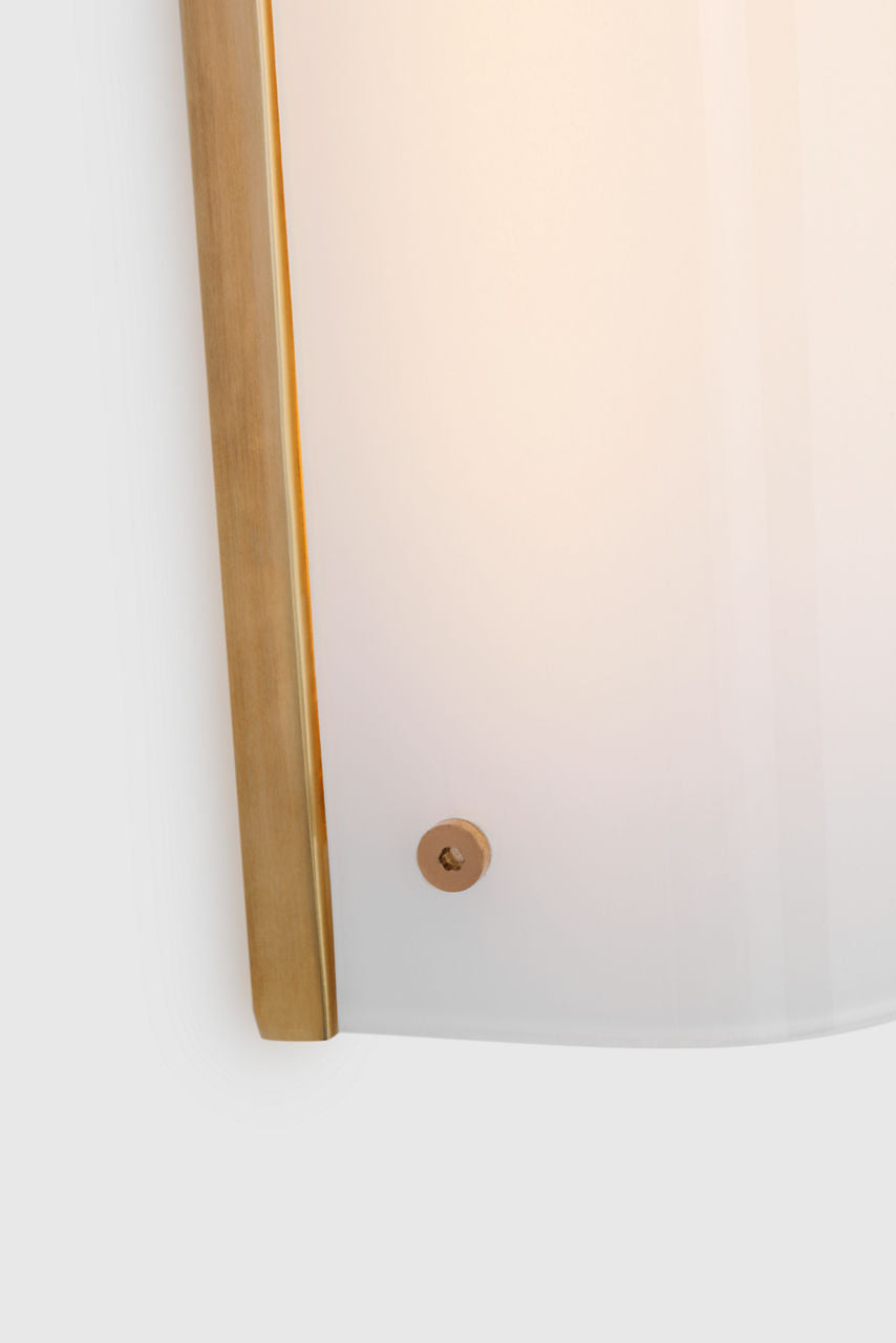 Penhold 30" Bath Light | Soft Brass | White Glass