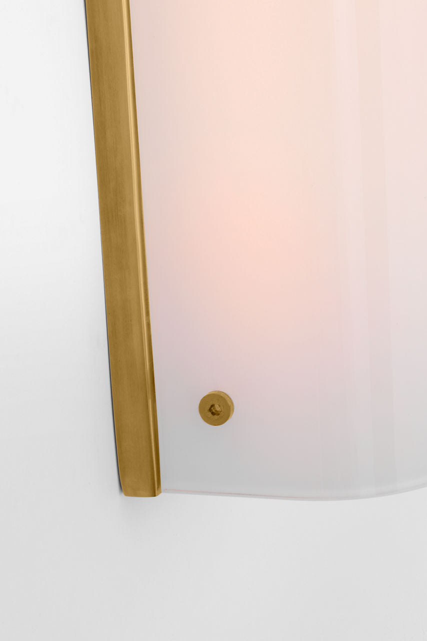 Penhold 30" Bath Light | Soft Brass | White Glass