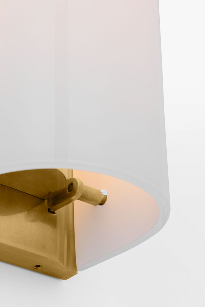 Penhold 30" Bath Light | Soft Brass | White Glass