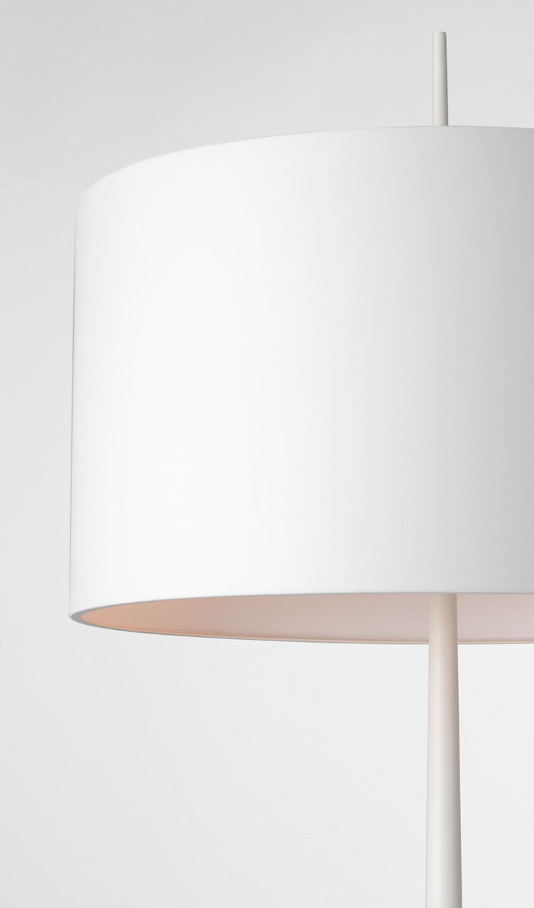 Spinet 26" Modern Trumpet Table Lamp | Matte White | Matte White Shade
