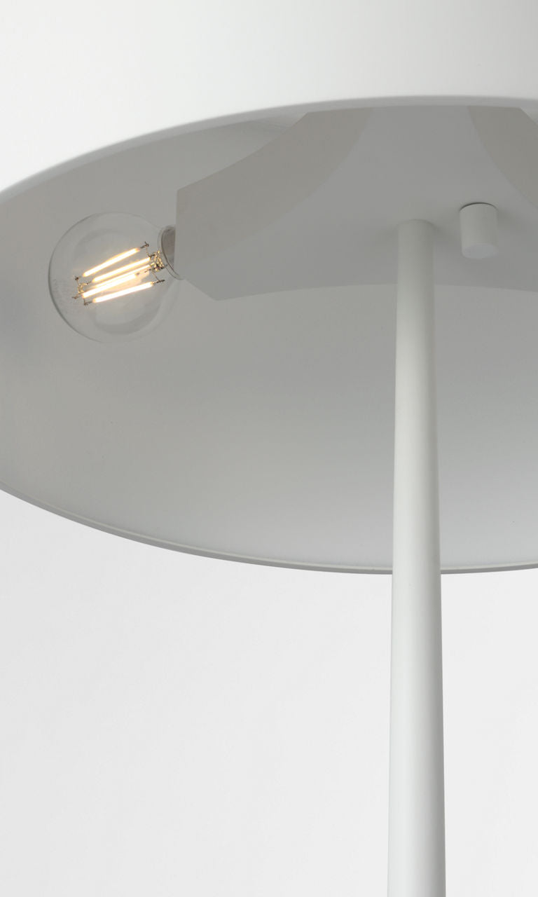 Spinet 26" Modern Trumpet Table Lamp | Matte White | Matte White Shade