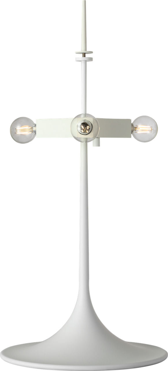 Spinet 26" Modern Trumpet Table Lamp | Matte White | Matte White Shade