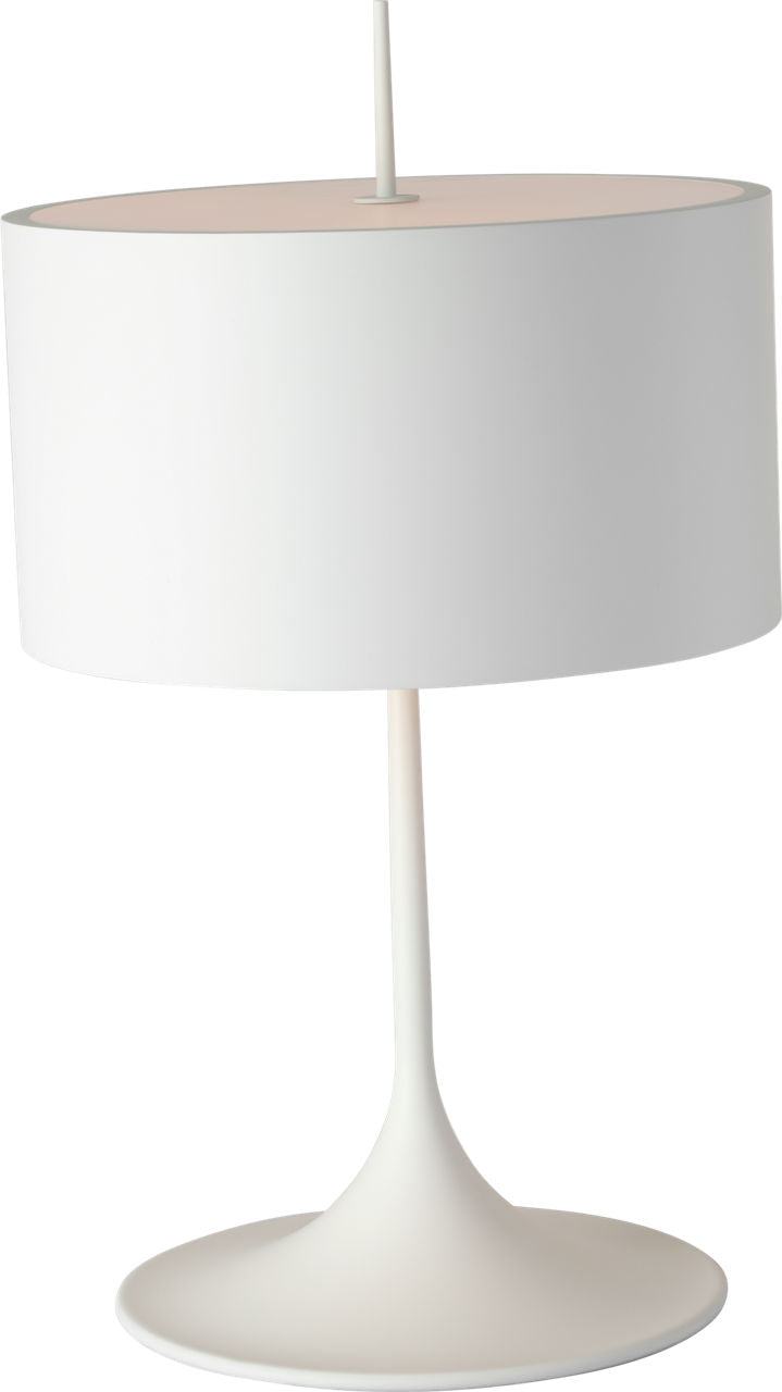 Spinet 26" Modern Trumpet Table Lamp | Matte White | Matte White Shade