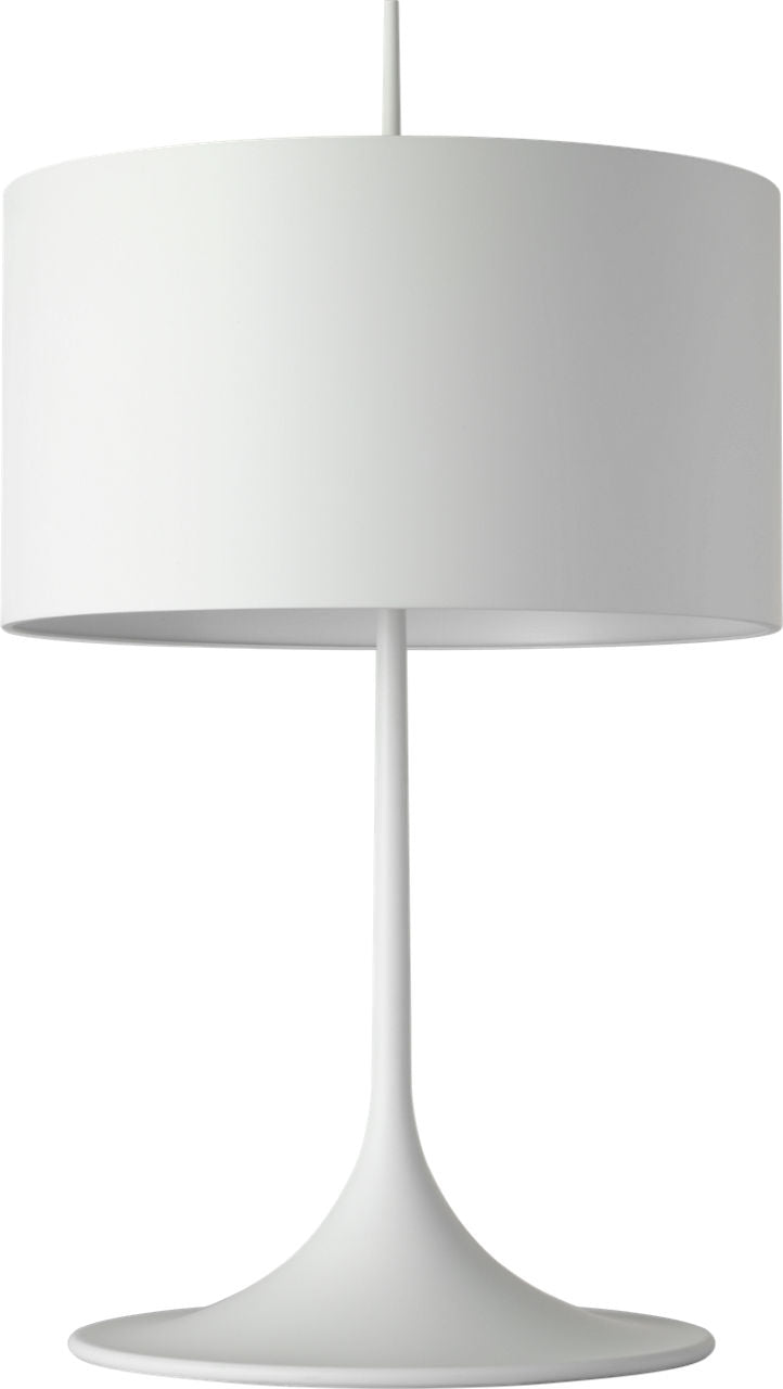Spinet 26" Modern Trumpet Table Lamp | Matte White | Matte White Shade