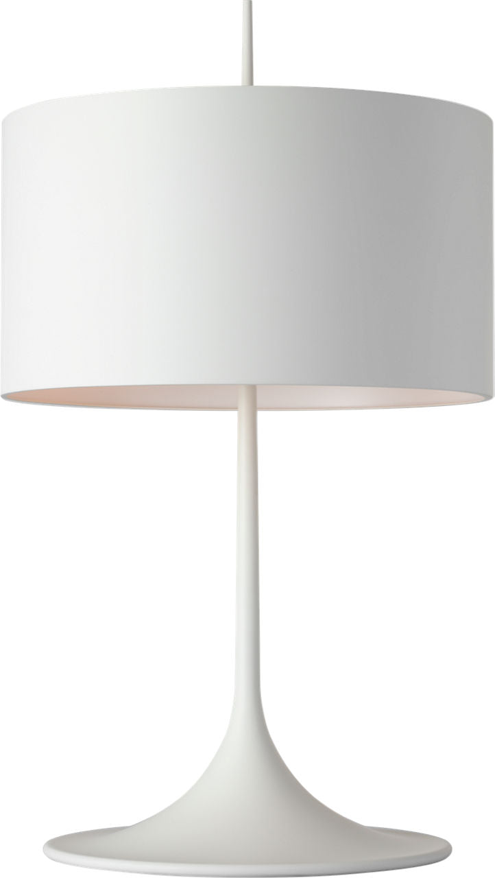 Spinet 26" Modern Trumpet Table Lamp | Matte White | Matte White Shade