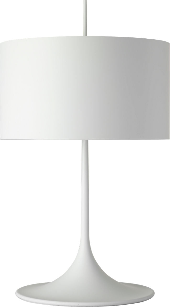 Spinet 26" Modern Trumpet Table Lamp | Matte White | Matte White Shade
