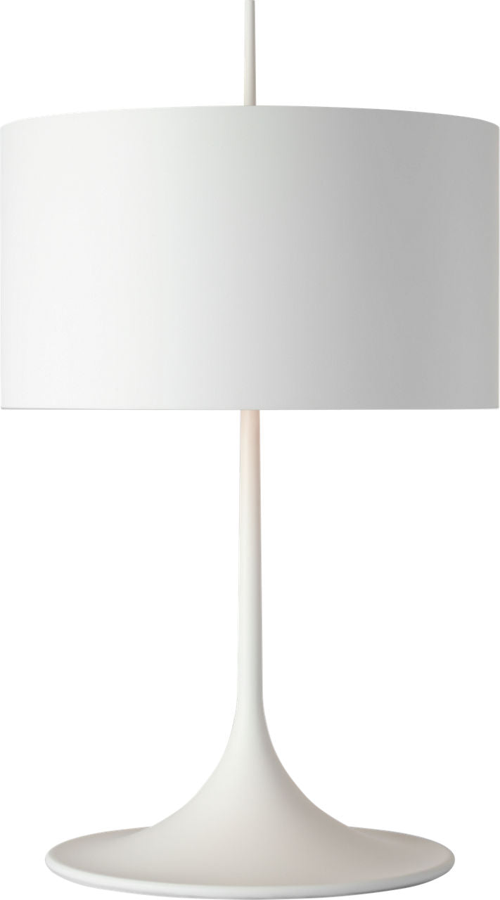 Spinet 26" Modern Trumpet Table Lamp | Matte White | Matte White Shade