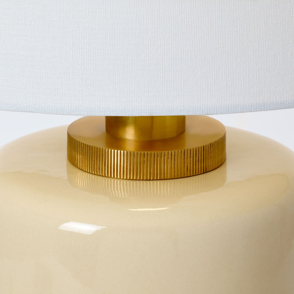 Chado Large Table Lamp | Coconut | Linen Shade