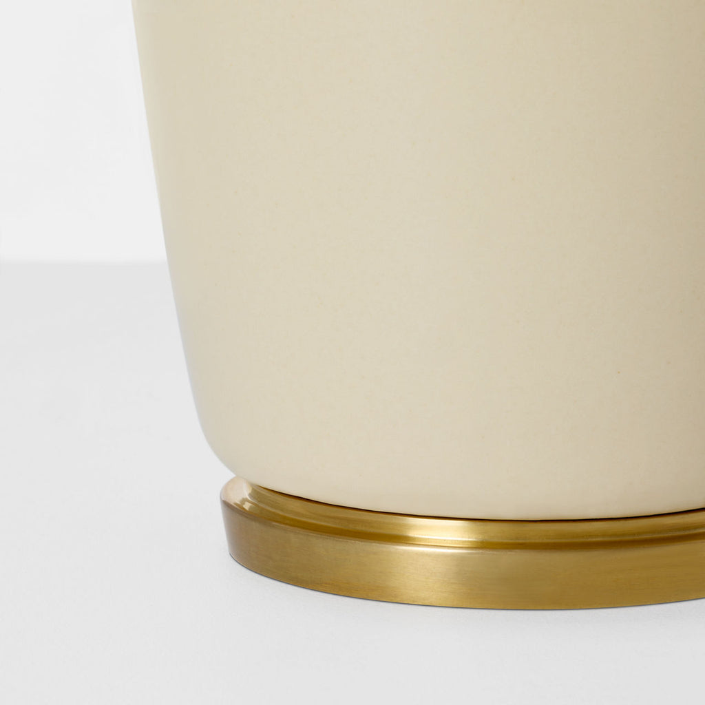 Chado Large Table Lamp | Coconut | Linen Shade