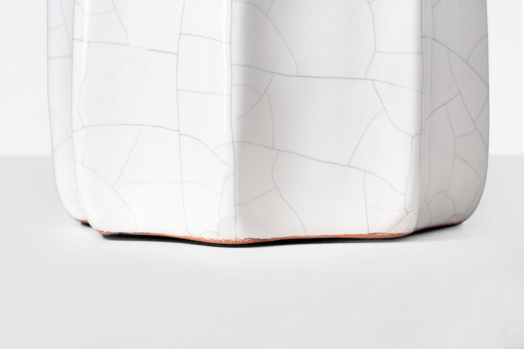 Melanie 12" Cordless Accent Lamp | Crackled Ivory | Linen Shade
