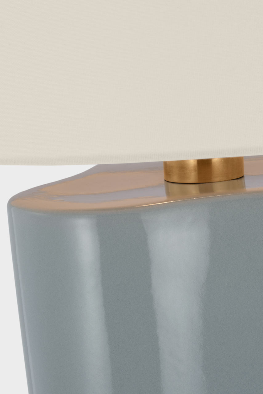Lakepoint Large Table Lamp | Sky Gray | Linen Shade
