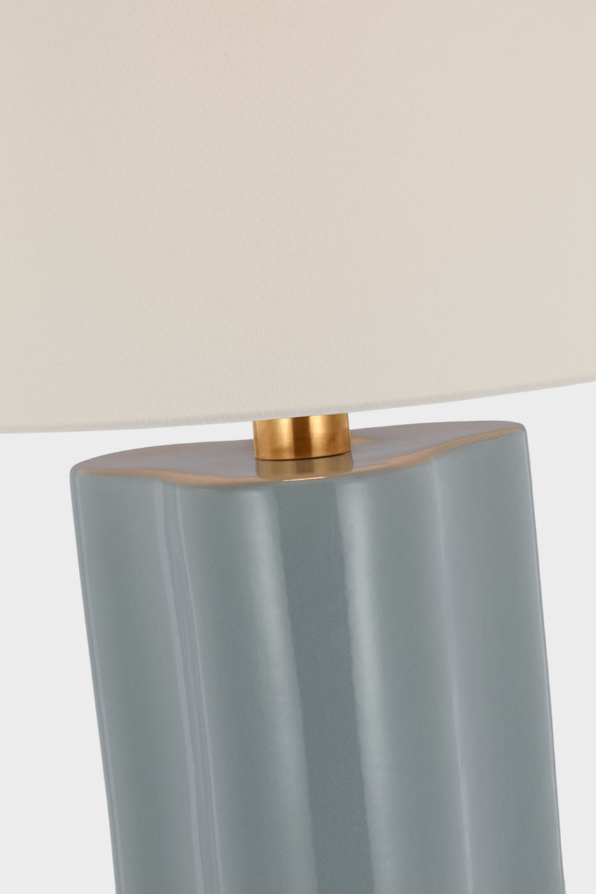 Lakepoint Large Table Lamp | Sky Gray | Linen Shade