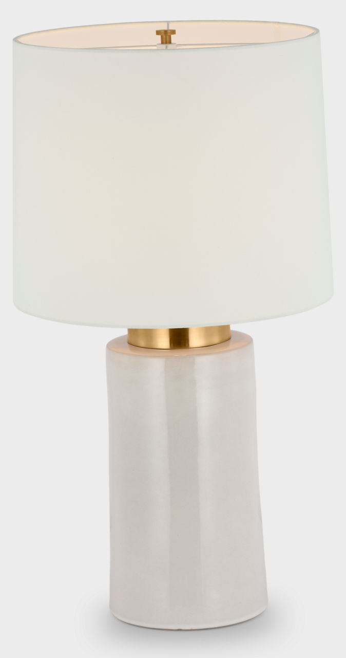 Xian 30" Table Lamp | Ivory and Soft Brass | Linen Shade