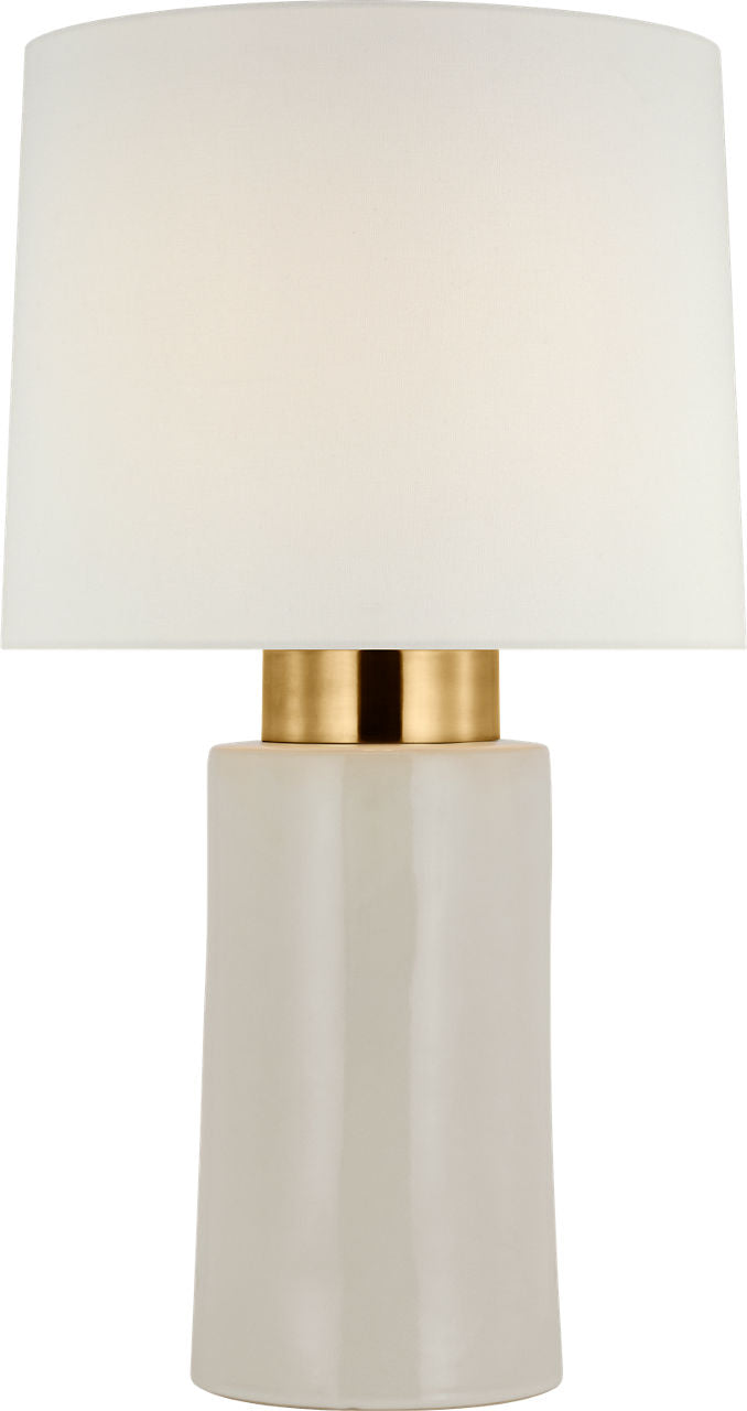 Xian 30" Table Lamp | Ivory and Soft Brass | Linen Shade