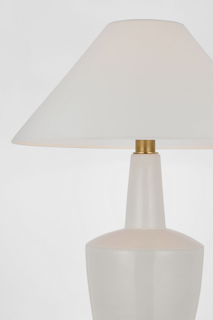 Paros 31" Table Lamp | Ivory | Linen Flare Shade