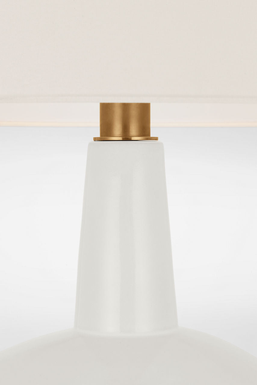 Paros 31" Table Lamp | Ivory | Linen Flare Shade