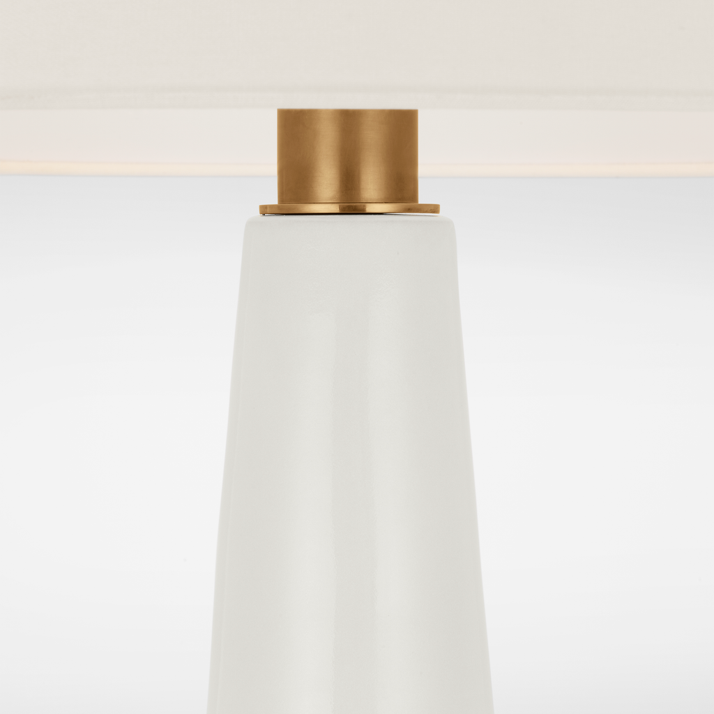 Paros 31" Table Lamp | Ivory | Linen Flare Shade