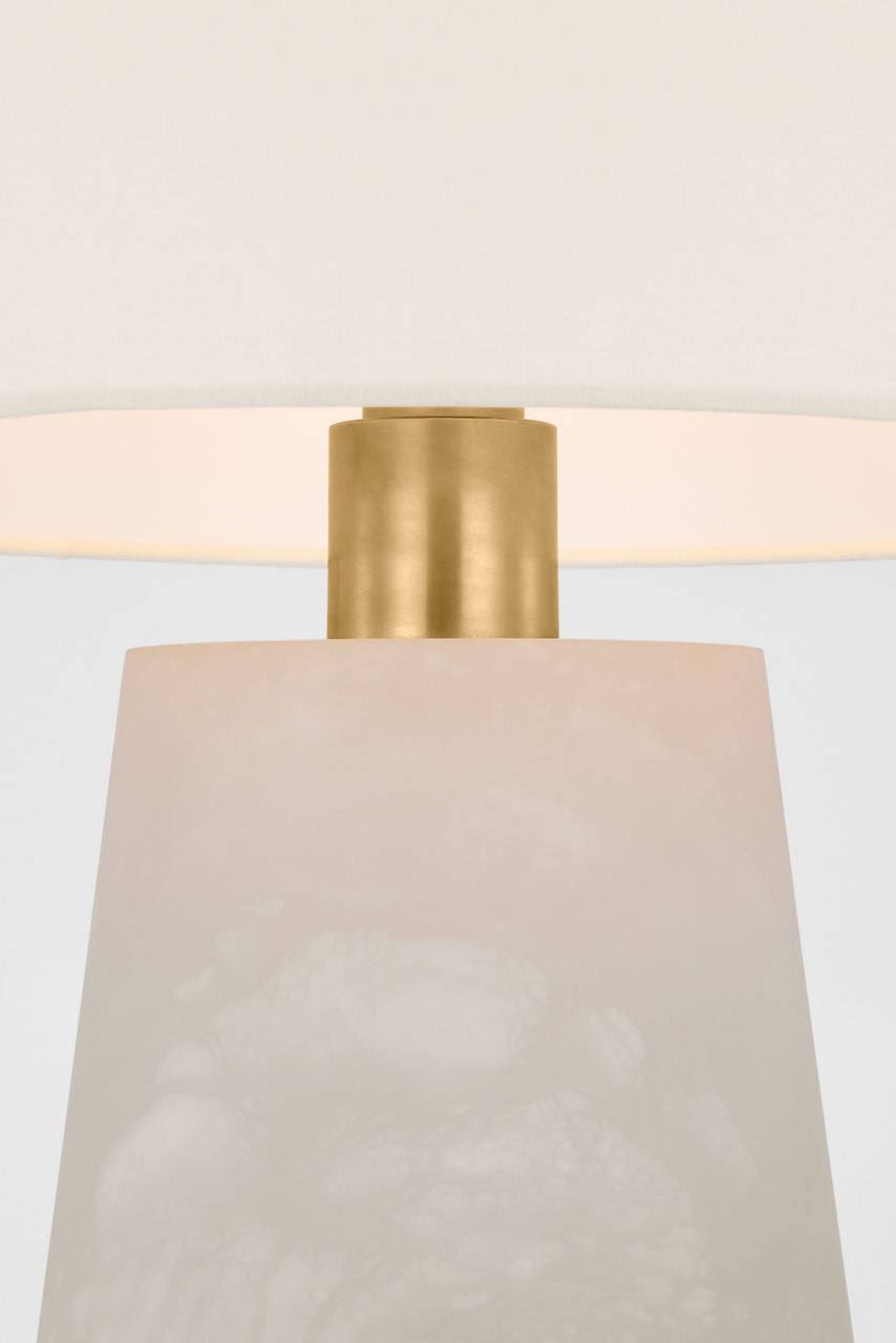 Corfu 32" Table Lamp | Alabaster | Linen Shade