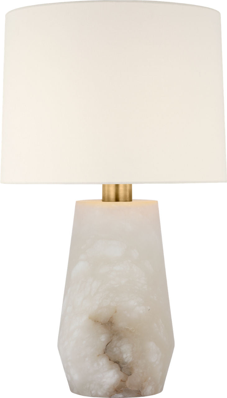 Corfu 32" Table Lamp | Alabaster | Linen Shade
