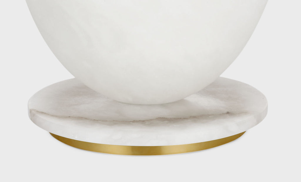 Folly 27" Rotatable Cordless Table Lamp | Alabaster | Linen Shade