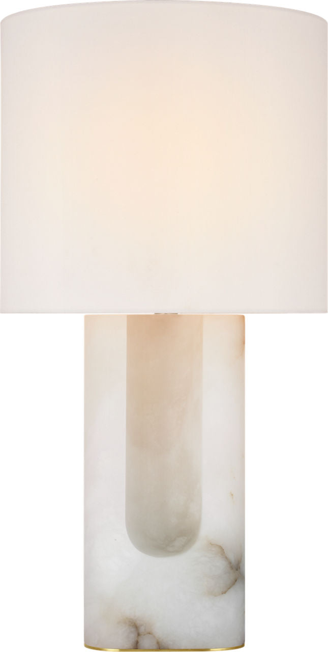 Palo 28" Table Lamp | Alabaster | Linen Shade