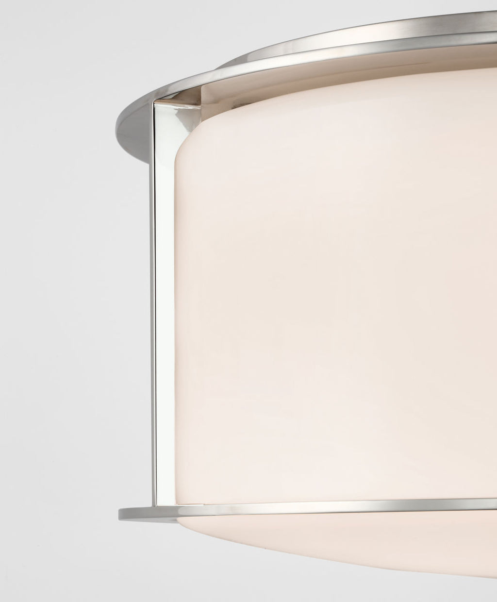 Phinn 13" Flush Mount | Polished Nickel | White Glass