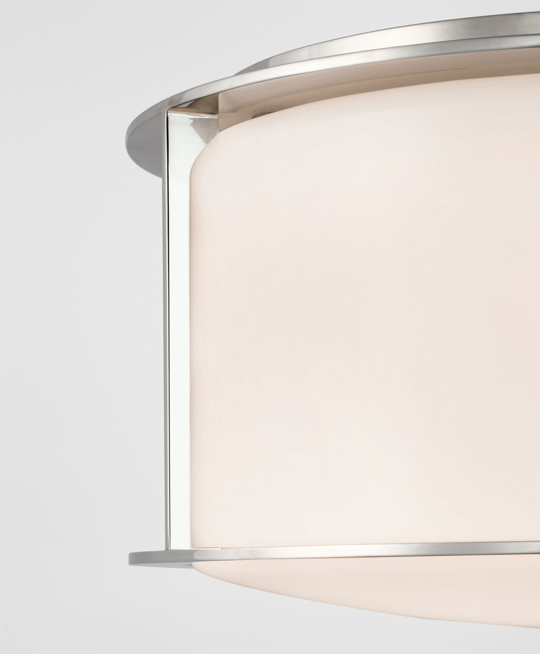Phinn 13" Flush Mount | Polished Nickel | White Glass