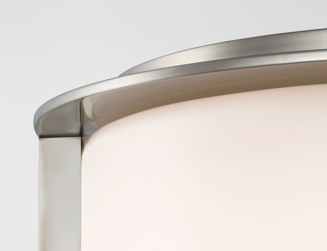 Phinn 13" Flush Mount | Polished Nickel | White Glass