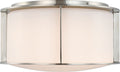 Phinn 13" Flush Mount | Polished Nickel | White Glass