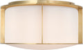 Phinn 13" Flush Mount | Soft Brass | White Glass