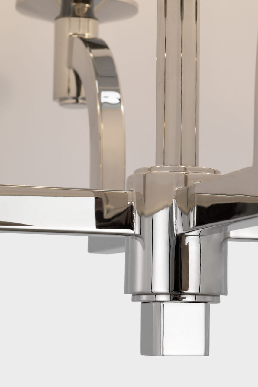 Westport Large Hanging Shade | Polished Nickel | Linen Shade